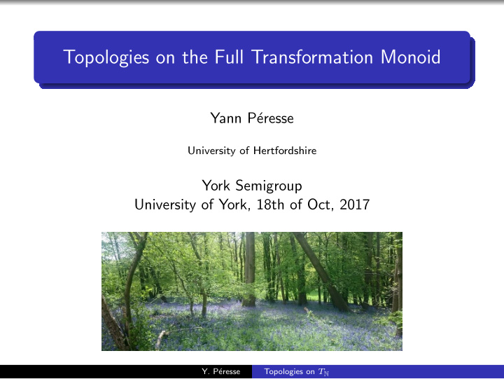 topologies on the full transformation monoid
