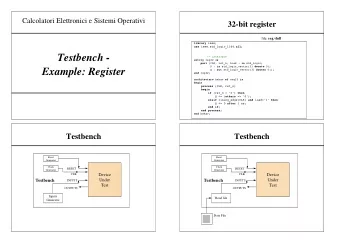 Testbench -  -- interface entity reg32 is port (CLK, rst_n, load : in std_logic; D : in
