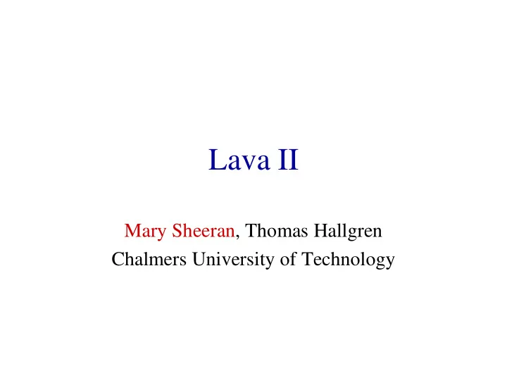 lava ii