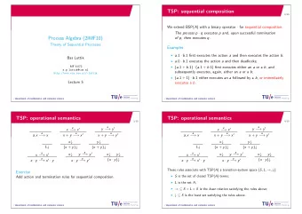 TSP: operational semantics / department of mathematics and computer science  3/15 / department of