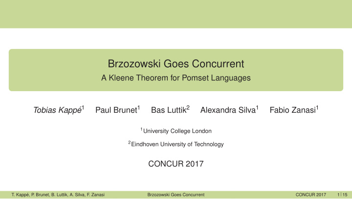 brzozowski goes concurrent