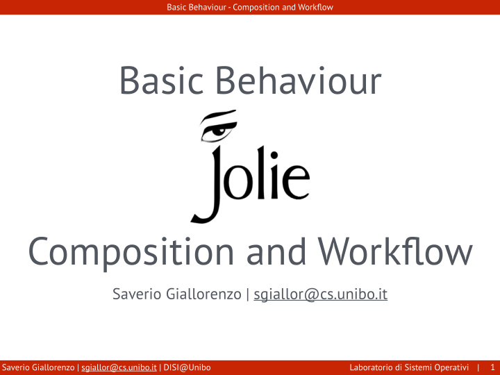 basic behaviour composition and workflow