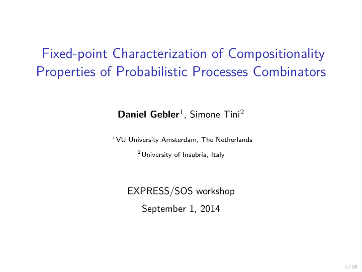 fixed point characterization of compositionality