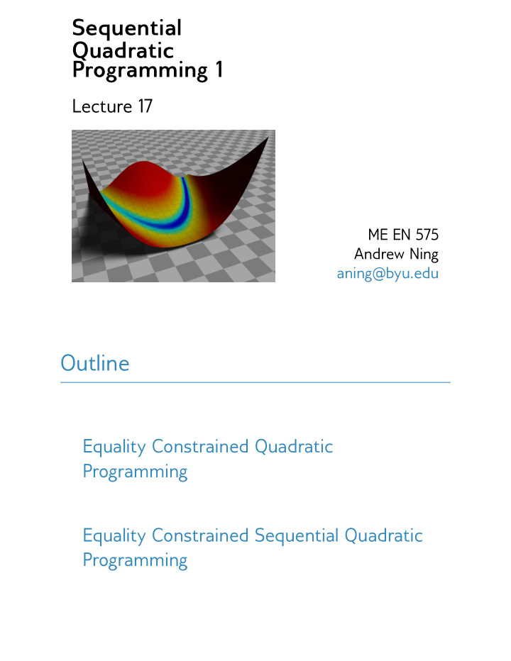 sequential quadratic programming 1