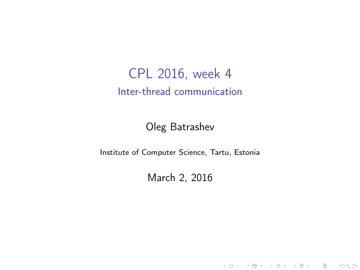 cpl 2016 week 4