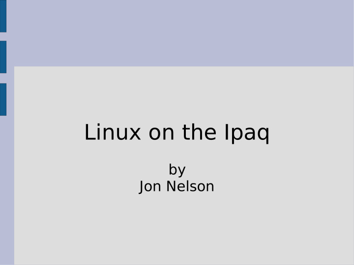 linux on the ipaq