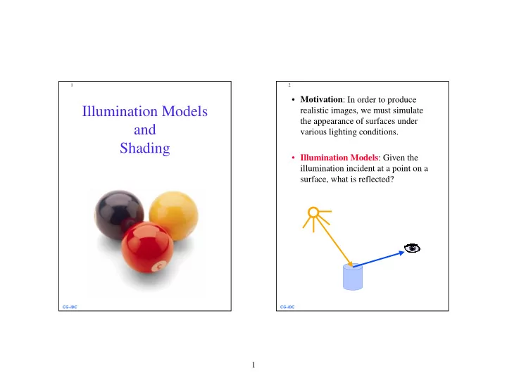 illumination models