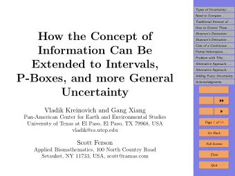 How the Concept of  Shannons Derivation: . . .  Shannons Derivation . . .  Case of a