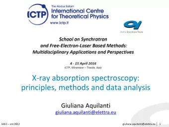 Giuliana Aquilanti  giuliana.aquilanti@elettra.eu XAS1  smr2812  giuliana.aquilanti@elettra.eu