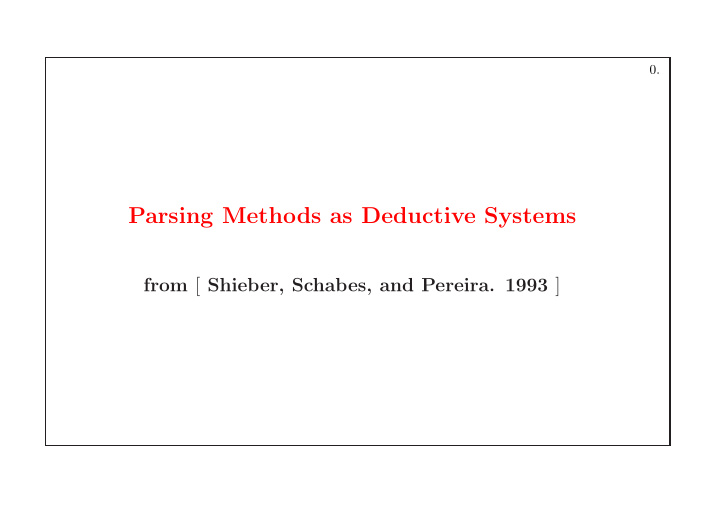 parsing methods as deductive systems