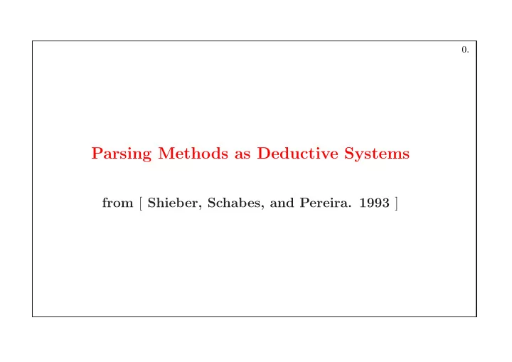 parsing methods as deductive systems
