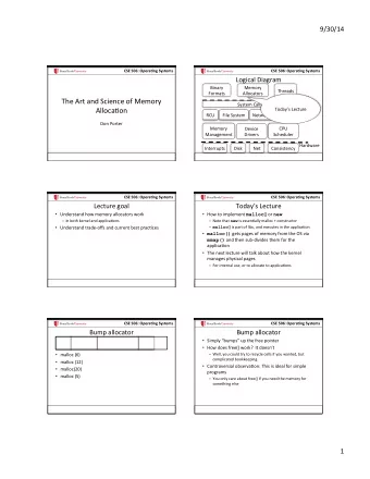 The  Art  and  Science  of  Memory    System  Calls    Kernel