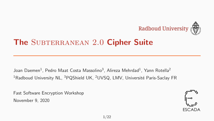 the subterranean 2 0 cipher suite