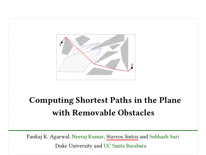 computing shortest paths in the plane with removable