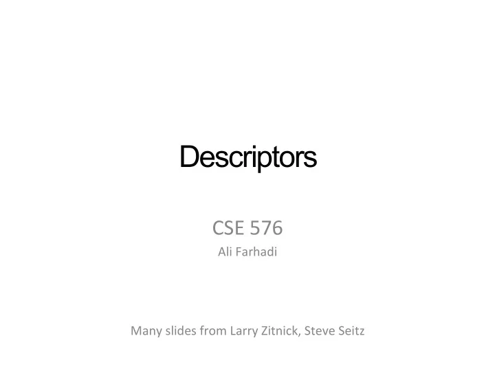 descriptors