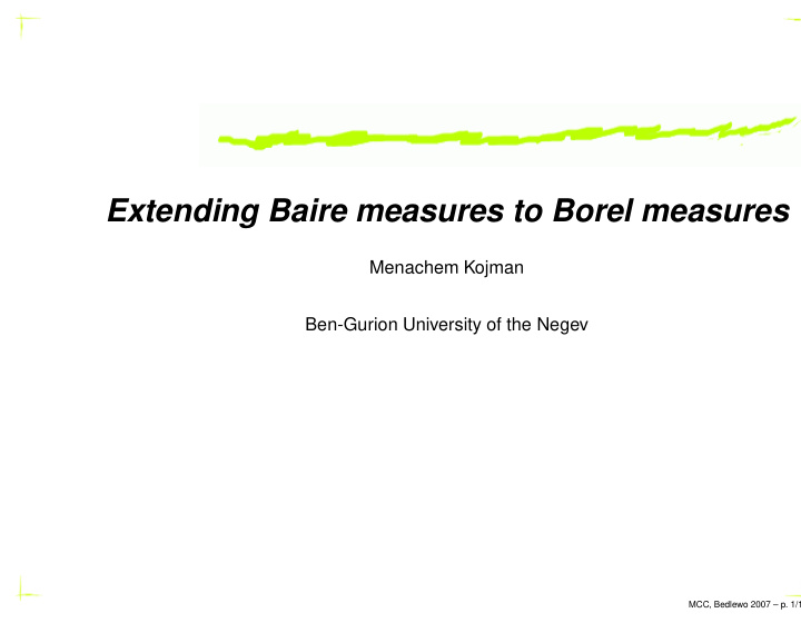 extending baire measures to borel measures