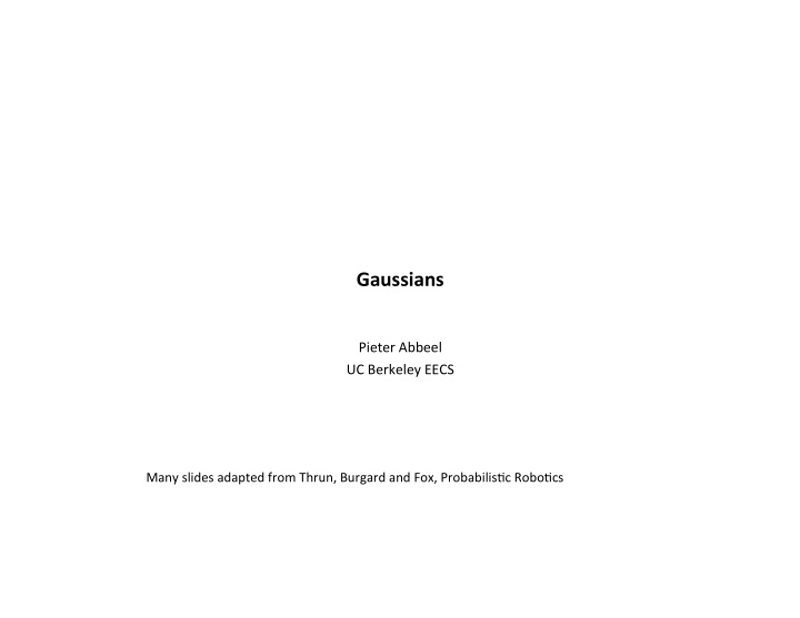 gaussians