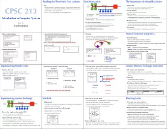 CPSC 213   data structure that could be accessed by multiple threads  Shared Variables in