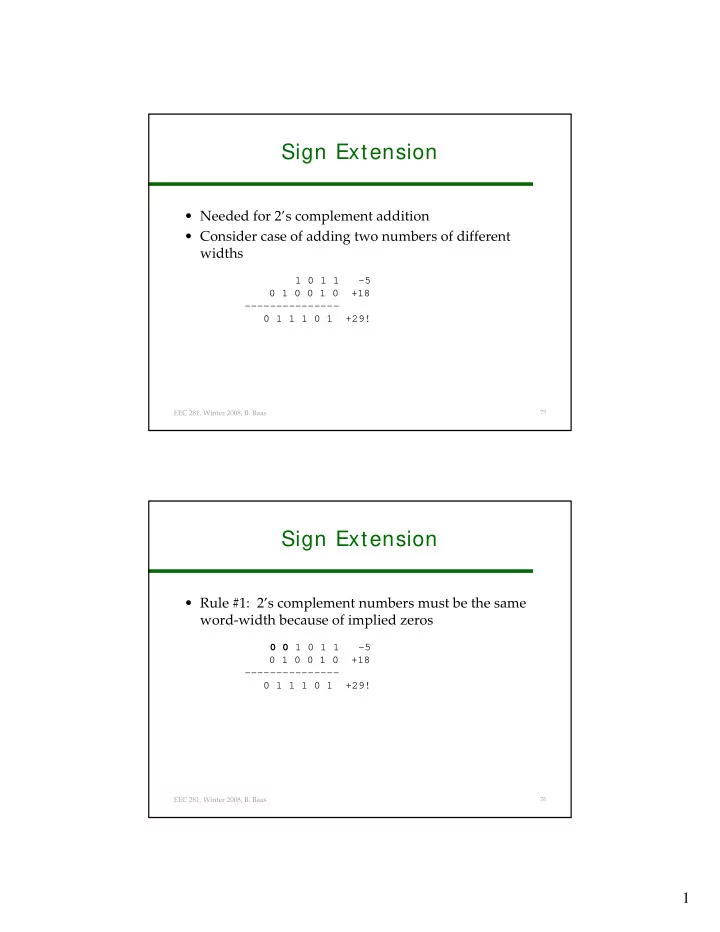 sign extension