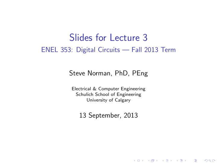 slides for lecture 3