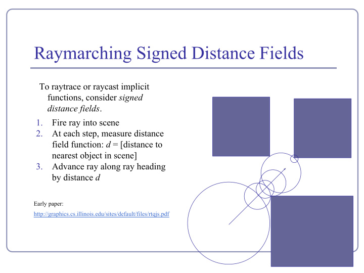raymarching signed distance fields
