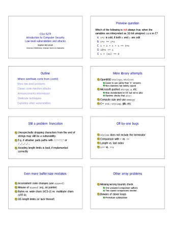 Preview question  Which of the following is not always true, when the variables are interpreted as