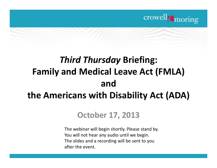 third thursday briefing family and medical leave act fmla
