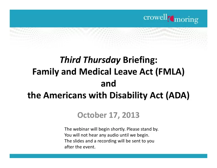 third thursday briefing family and medical leave act fmla