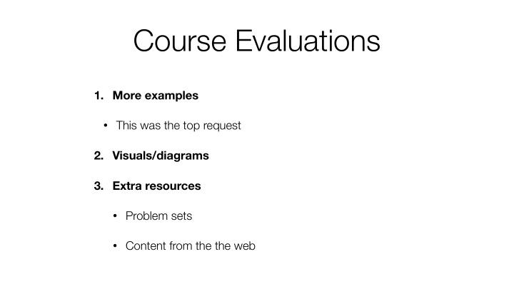 course evaluations