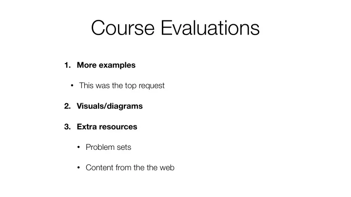 course evaluations