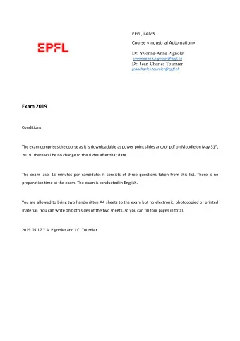 1. What are the two principal kinds of plants, the way of modelling them and of controlling them?