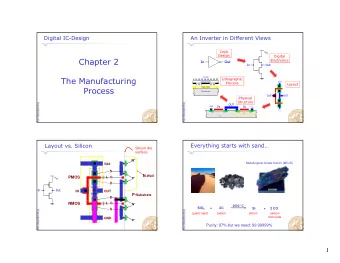 Chapter 2  Chapter 2  Electronics  In  In  Out  Out  In  Out  The Manufacturing  UV light