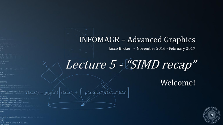 lecture 5 simd recap