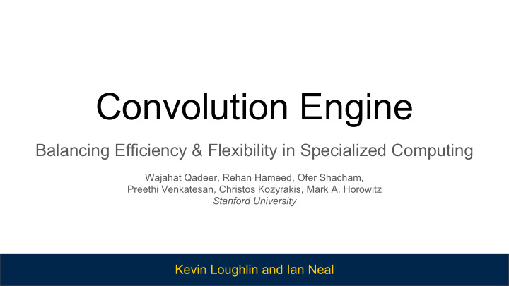 convolution engine