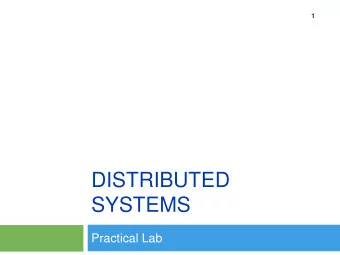 DISTRIBUTED  SYSTEMS  Practical Lab  WebServices  2  A pragmatic Introduction  WS - Overview  3