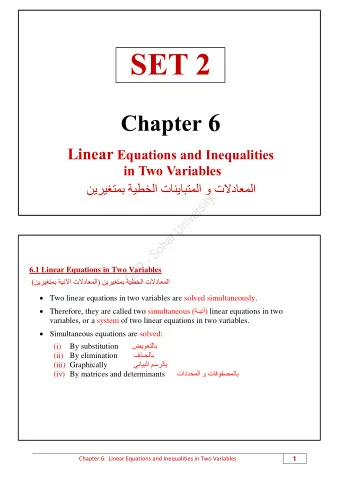 8  x  y      2  x  5  1  Solution:  y 6  (1)  x  8  y      2  x  5  1 (2)