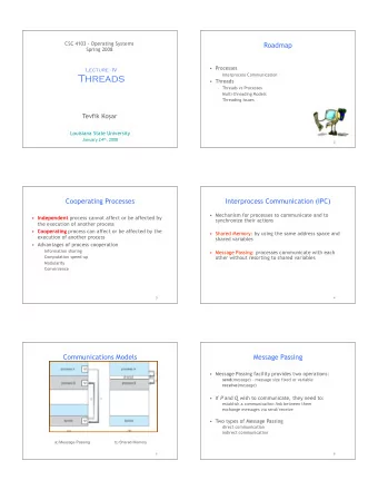 Threads   Threads   Threads vs Processes   Multi-threading Models   Threading Issues
