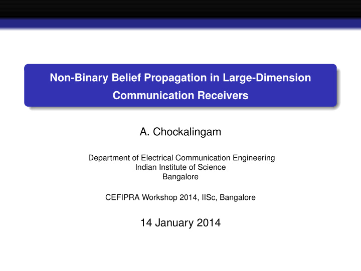 non binary belief propagation in large dimension