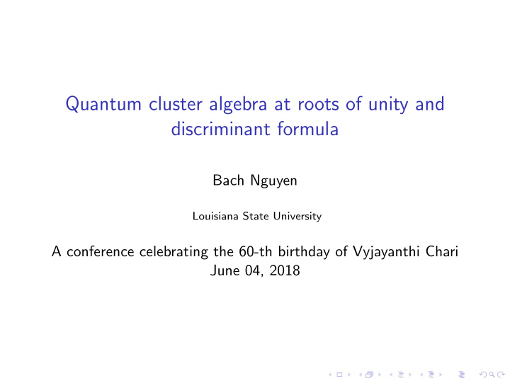 quantum cluster algebra at roots of unity and