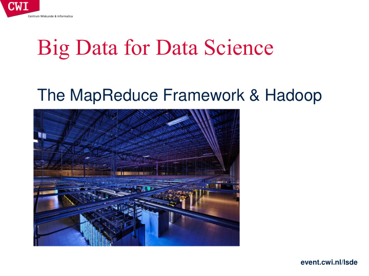 big data for data science