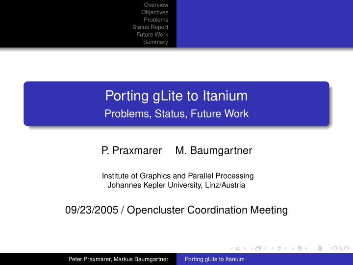 porting glite to itanium