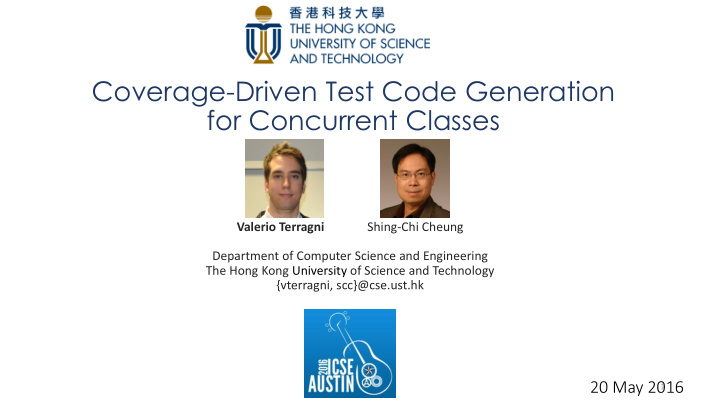 coverage driven test code generation