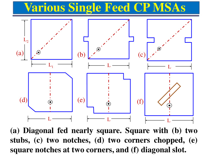 various single feed cp msas