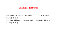 example list filter