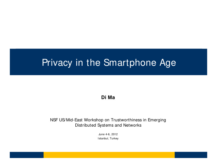 privacy in the smartphone age