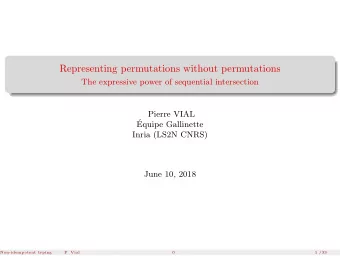 Representing permutations without permutations  The expressive power of sequential intersection