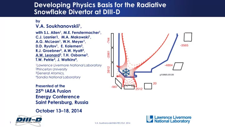 developing physics basis for the radiative snowflake