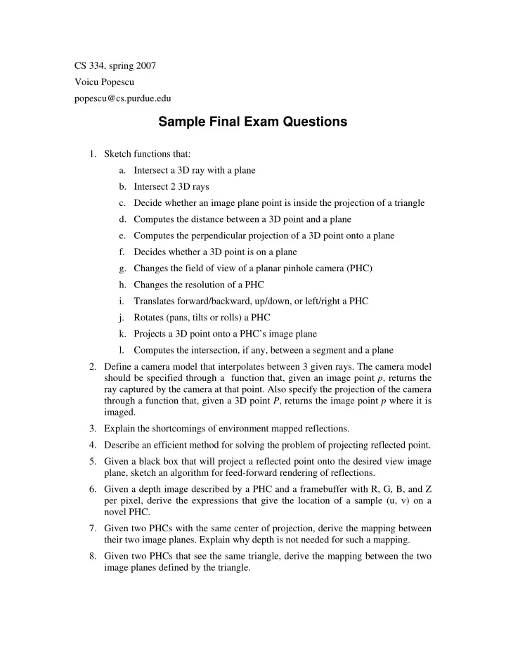 sample final exam questions