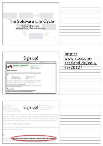 The Software Life Cycle  Elaboration  Production  Software Engineering  Deployment  Modelling