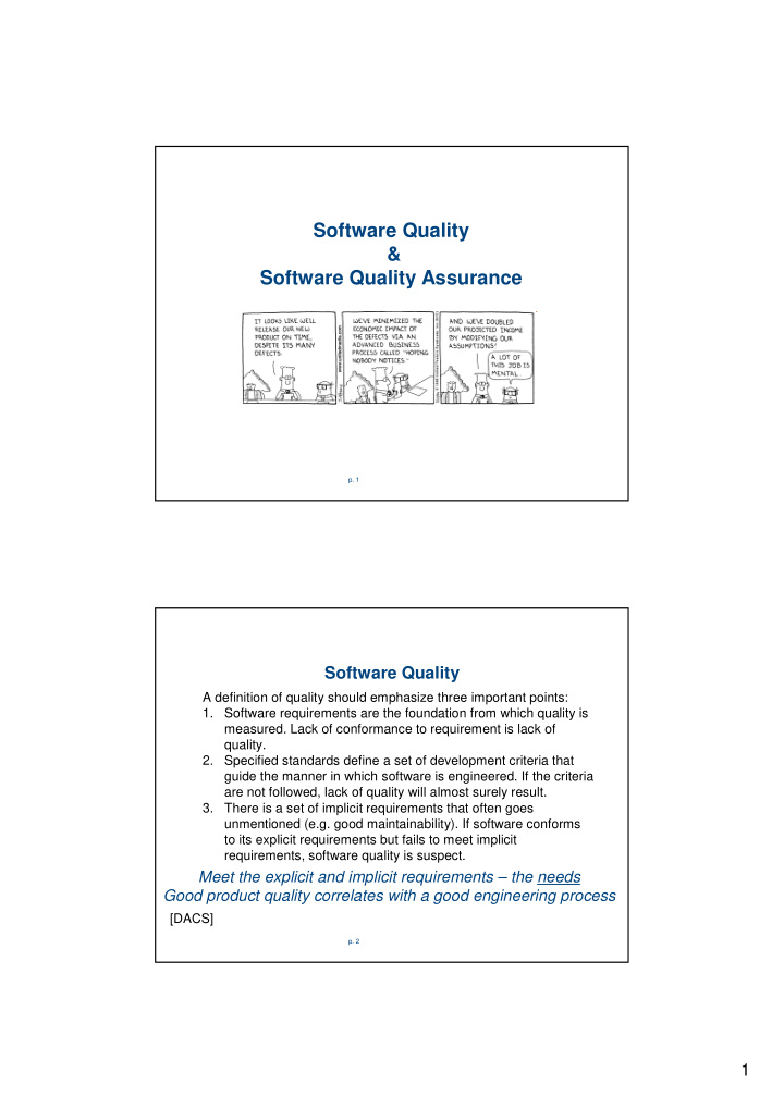 software quality software quality assurance